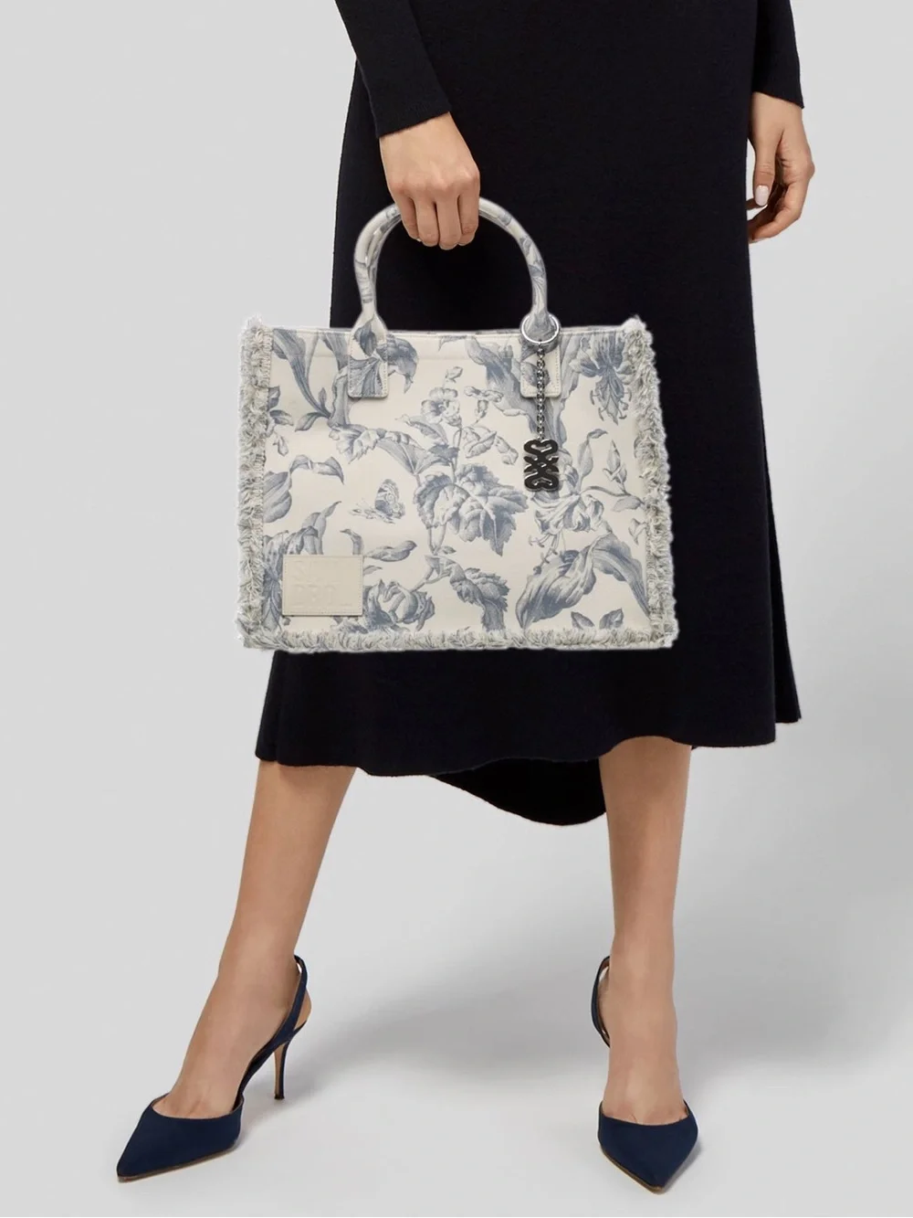 SANDRO Floral Print Tote
